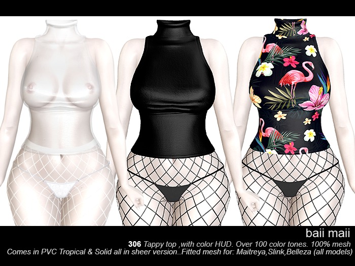baii maii 306 Tappy top wHUD  Maitreya Slink Belleza