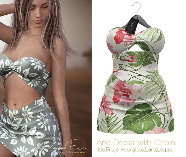 DarkFire-Aria Dress with waist Chain-Pattern#08