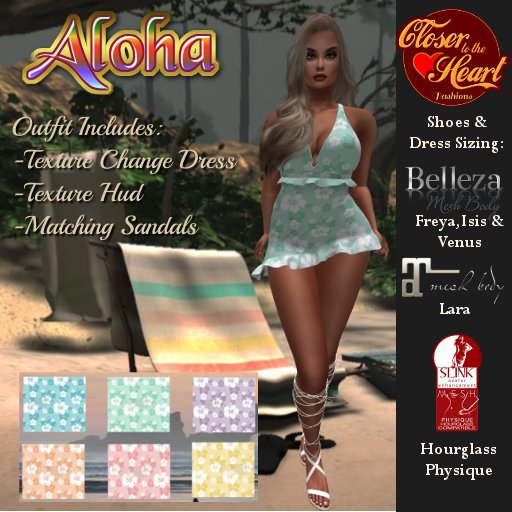 Aloha Dress Outfit w/Texture HUD
