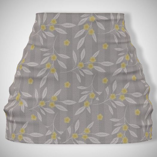 ChicModa // Zoe Skirt // GRAY FLORAL