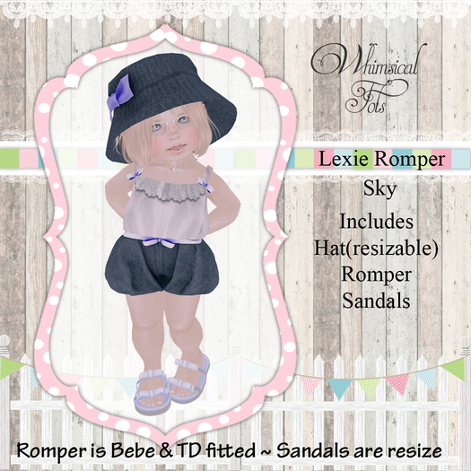 {WT} BB/TD Lexie Romper Sky