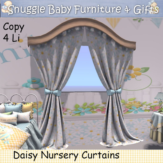 Second Life Marketplace Daisy Nursery Curtains