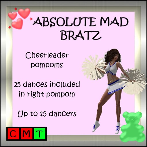 Cheerleader pompoms with dances