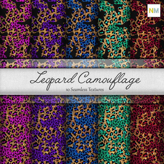 Leopard Camouflage 10 Seamless Fabric Textures NM