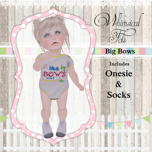 {WT} BB Big Bows Onesie