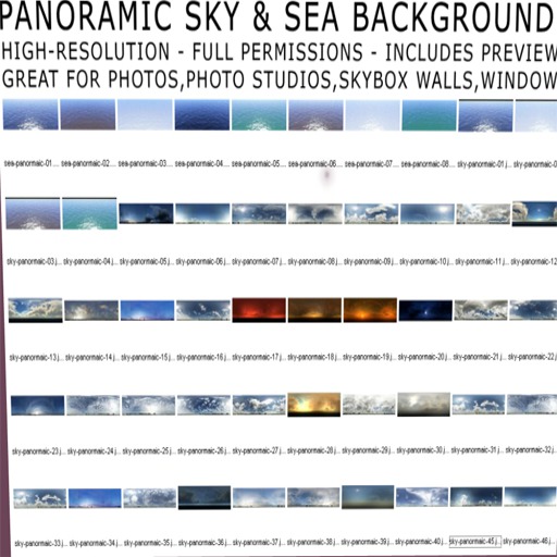 Sky & Sea Panoramic Backgrounds