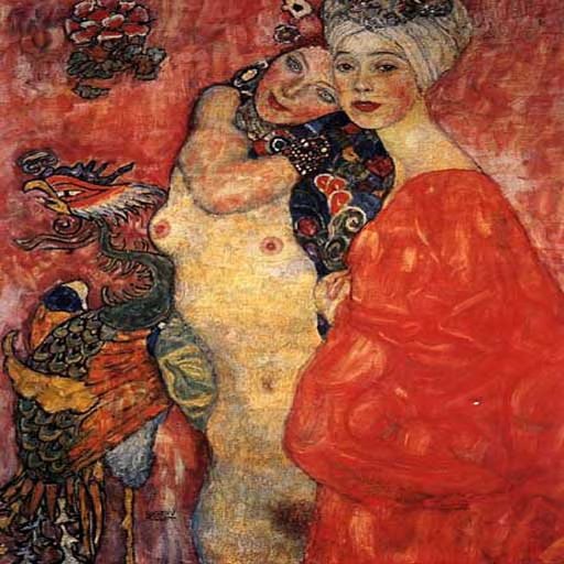 Klimt -  Woman friends ~ framed  ~ gift box