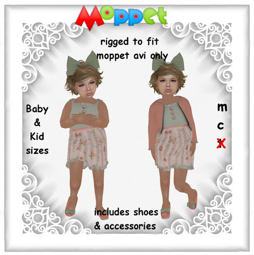 Moppet Peach Butterfly  Set