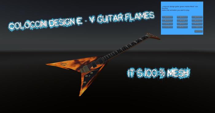 Coloccini mesh v guitar flames (boxed)