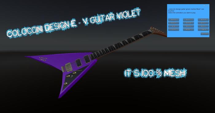 Coloccini mesh v guitar violet (boxed)