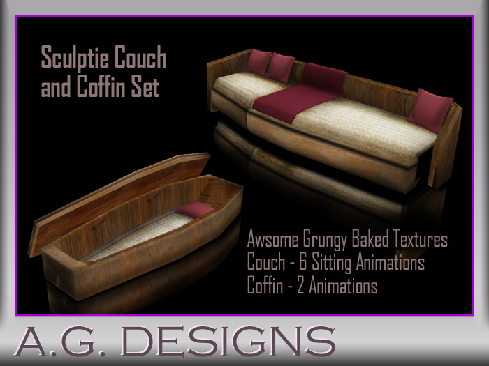 A.G. DESIGNS - Couch and Coffin - Boxed