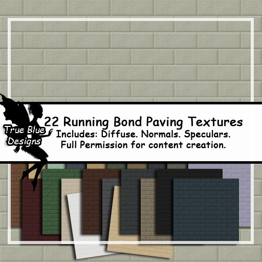*True Blue Designs* Running Bond Paving Textures