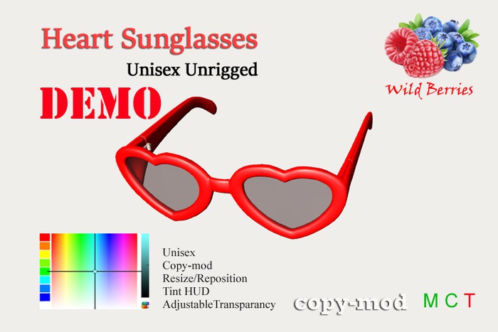 DEMO 306 #3M Heart Sunglasses