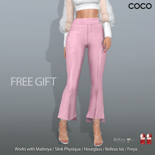 *COCO*_Gift_StepHemCroppedPants_Pink
