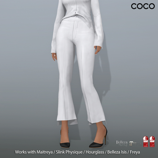 *COCO*_StepHemCroppedPants_White