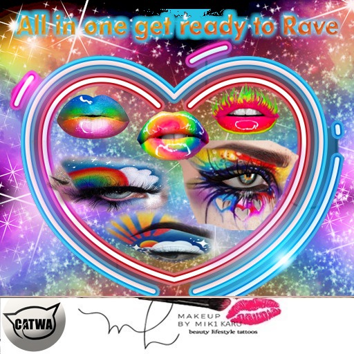 Catwa Rave Outfit Makeup Techno