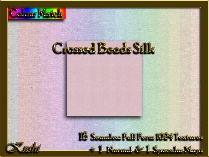 Crossed Beads Silk Solids Textures