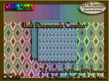 Ikat Diamonds Combo Textures