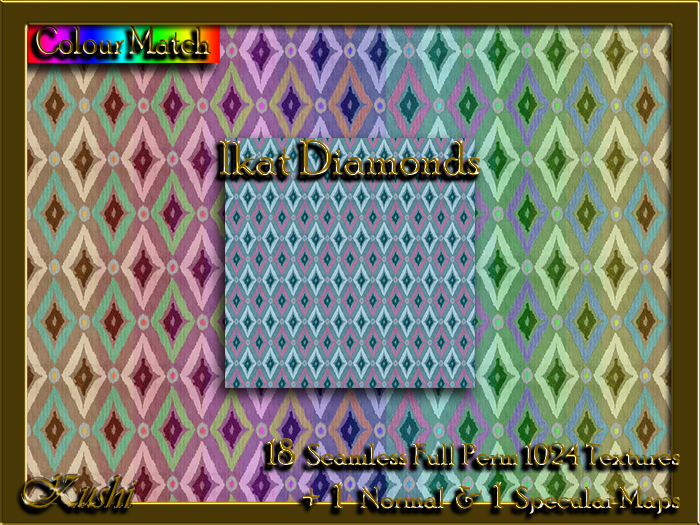 !Kushi! IkatDiamonds Textures -WearToUnpack