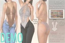 Addams - Stacy - Crochet BodySuit & Collar #DEMO