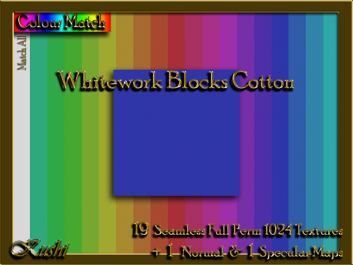 !Kushi! WhiteworkBlocksCOTTON Textures -WearToUnpack