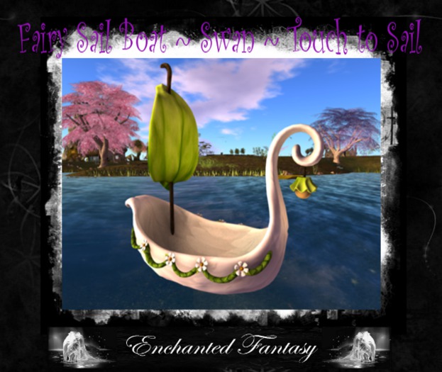 Second Life Marketplace - Fairy Fantasy ~ Fairy Sail Boat ~ Swan ...