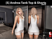 [S] Andrea Tank Top & Shorts White