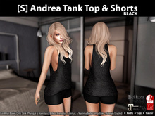 [S] Andrea Tank Top & Shorts Black