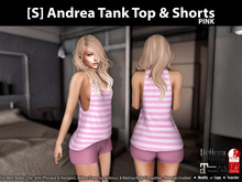 [S] Andrea Tank Top & Shorts Pink