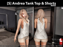 [S] Andrea Tank Top & Shorts Beige