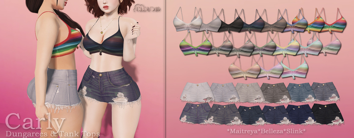 CLoUD10 - Carly Ripped Dungarees  -  FATPACK (BOX) ADD ME