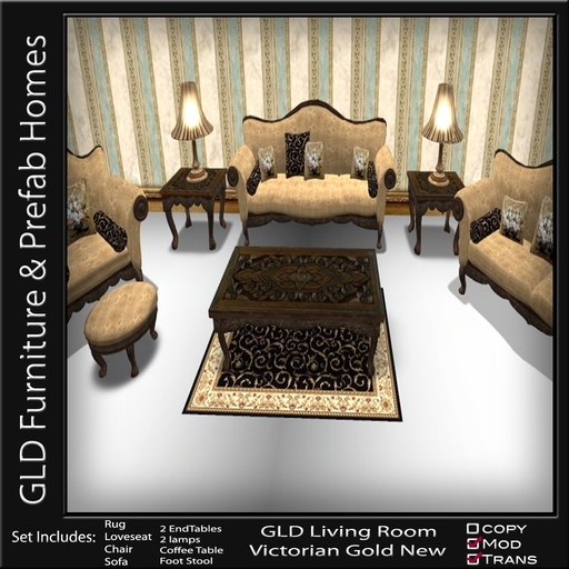 GLD Living Room Victorian Gold