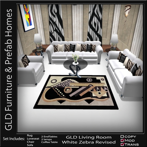 GLD Living Room White Zebra