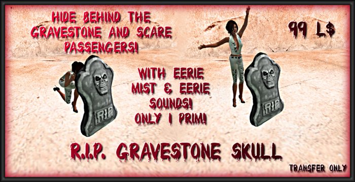 R.I.P Gravestone Skull - Fire Beach Design Giftbox