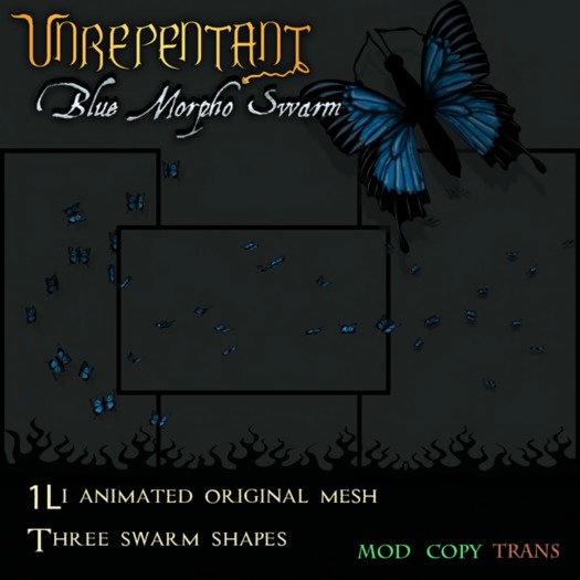 [UN] Flutterby Swarm -  Blue Morpho Box