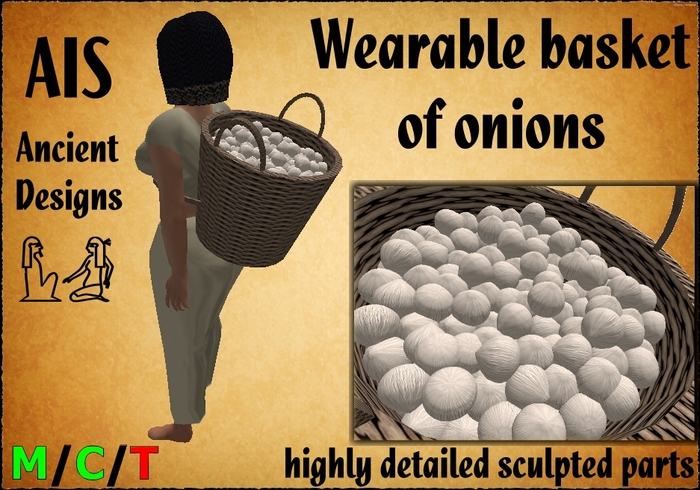 Wearable basket of onions