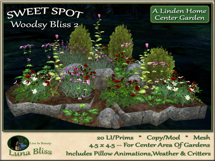 Woodsy Bliss 2 SWEET SPOT - Center Garden (boxed)