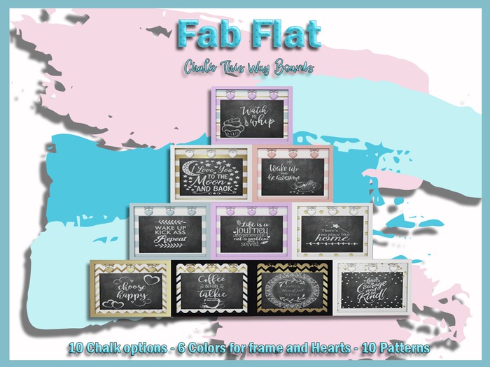 {B. Tea} Chalk this way - Fab Flat Boards Box
