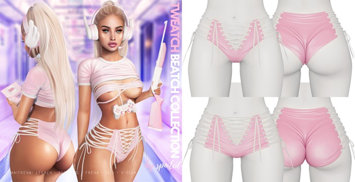 Spoiled - Tweatch Beatch Shorts Cotton Candy *Updated* for LaraX,Reborn,Phatpussy,Legacy,Kupra,Jelly Belly & More