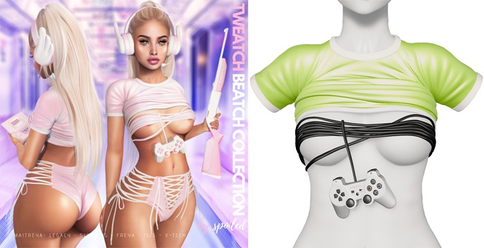 Spoiled - Tweatch Beatch Top and Gamer Wrap UFO *Updated* for LaraX,Reborn,Waifus,Legacy,Perky,Mounds,Kupra & More
