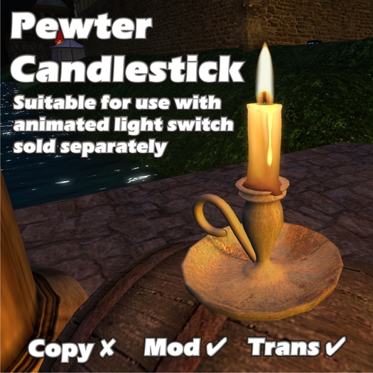 Pewter Candlestick Boxed