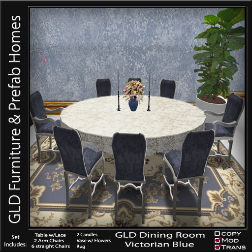 GLD Dining Room Queen Anne Blue