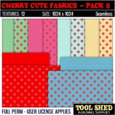 Tool Shed - Cherry Cute Fabrics - Pack 3