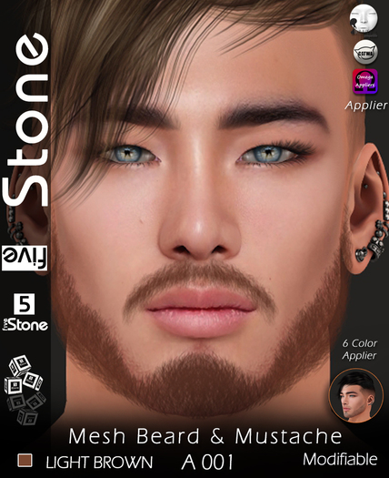 Five Stone  Mesh Beard A 001 LIGHT BROWN