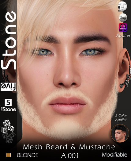 Five Stone  Mesh Beard A 001 BLONDE