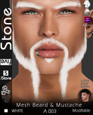 Five Stone Mesh Beard A 003 WHITE