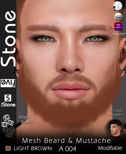 Five Stone Mesh Beard A 004 LIGHT BROWN