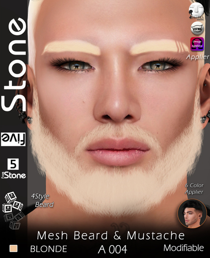 Five Stone Mesh Beard A 004 BLONDE