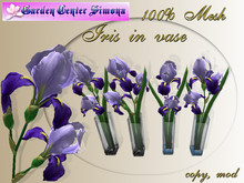 Iris in glass vase, blue_001_6