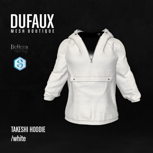 DUFAUX - takeshi hoodie - white